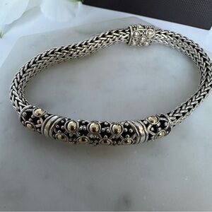 John Hardy Sterling Silver And 18k Gold Dot Collection Bracelet.